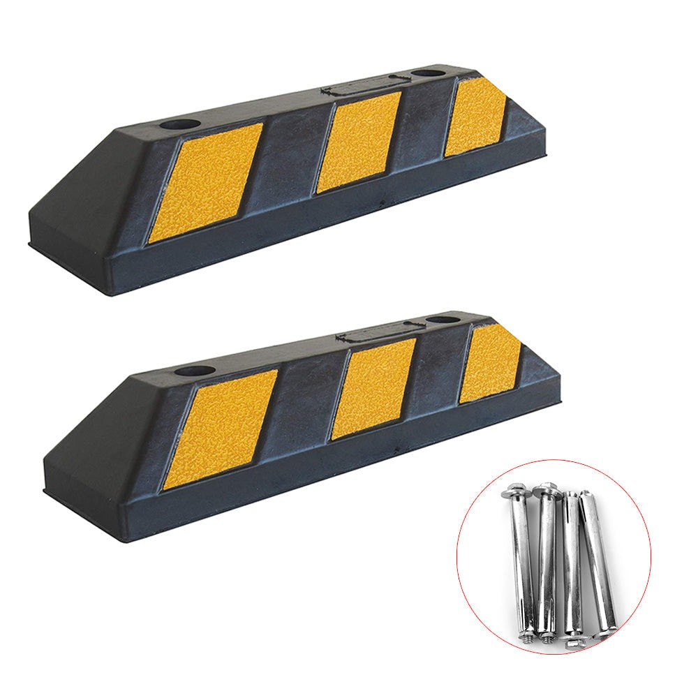 Rubber Driveway Stopper 550mm Parking Blocks Wheel Stops Guide Unbranded