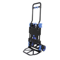 Aluminium Trolley Cart 70-137KG Foldable 2-In-1 Design Adjustable AU