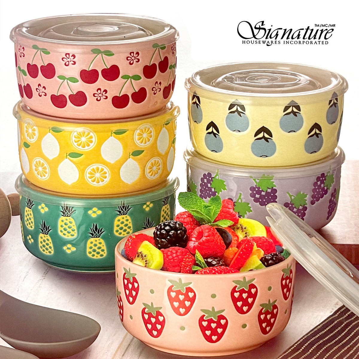 Food Storage Bowls Signature Housewares Bowls With Lids Buy