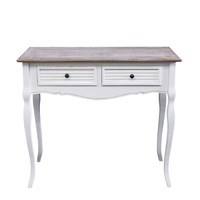 Dressing Table with 2 Drawers - Brown Top