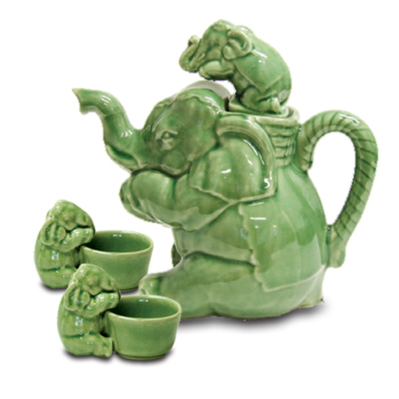 Buy Elephant Tea Pot Large and 2 x Elephant Tea Cups MyDeal