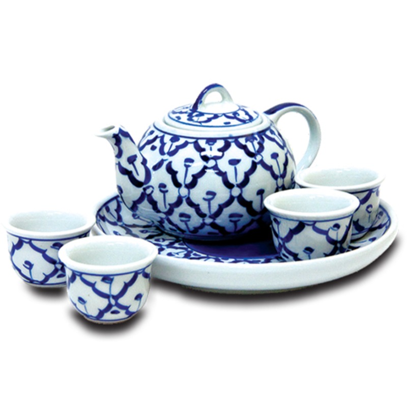 Buy Tea Pot Set with 4 x Small Tea Cups MyDeal