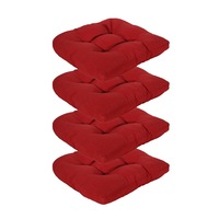 Delta Outdoor Chair Seat Cushion - Red (Set of 4)