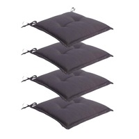 Royale Outdoor Seat Pad Cushion - Black Grey ( Set of 4)