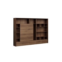 DreasyTech Bookshelf Bookcase Display Unit 3.2M Cabinet Shelf Brown Oak
