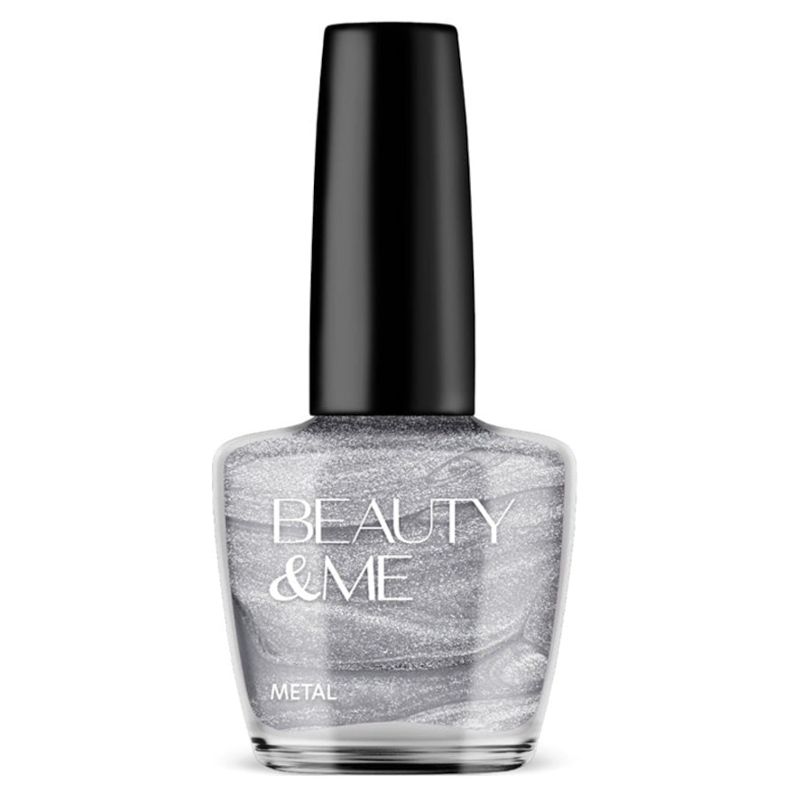 Beauty & Me Nail Polish 12ml - 37 'Metal' Two Tone Metallic Silver