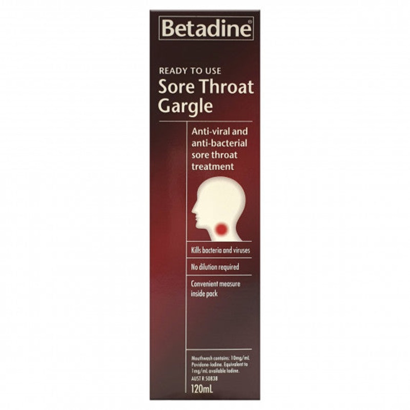 Buy Betadine Sore Throat Gargle Ready To Use 120ml Mydeal