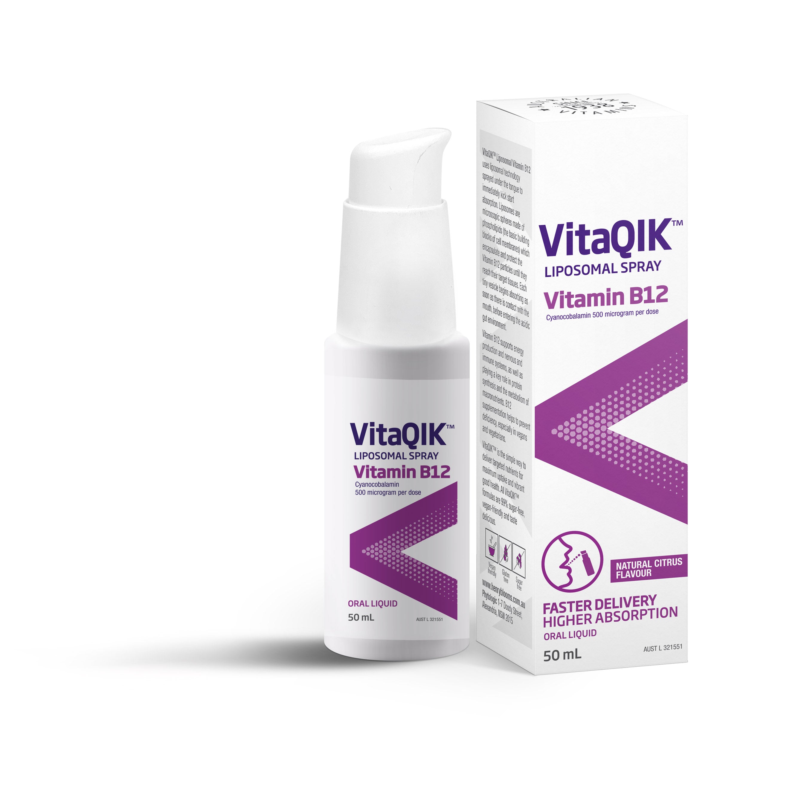 Blooms Vitaqik Liposomal Vitamin B12 50ml Australia