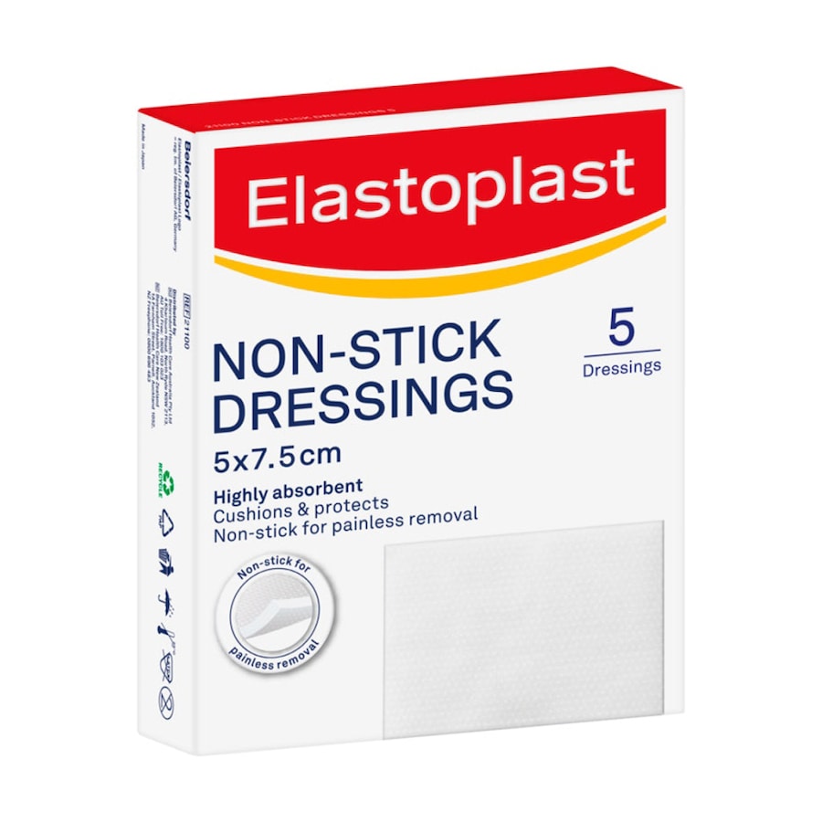 Elastoplast Non-Stick Dressing 5cm x 7.5cm 5 Pack