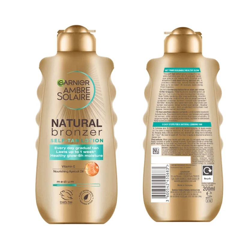Buy Garnier Ambre Solaire Natural Bronzer Self Tan Lotion 200ml MyDeal