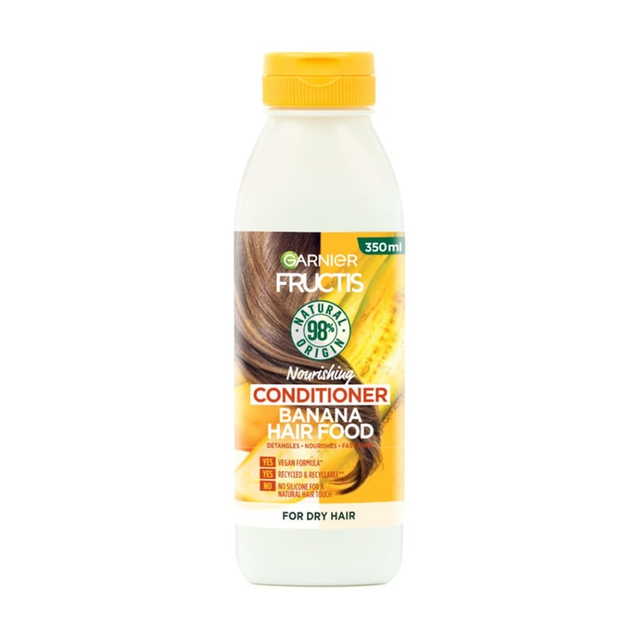 Garnier Fructis Hair Food Banana Vegan Conditioner Nourishing For Dry Types 350ml