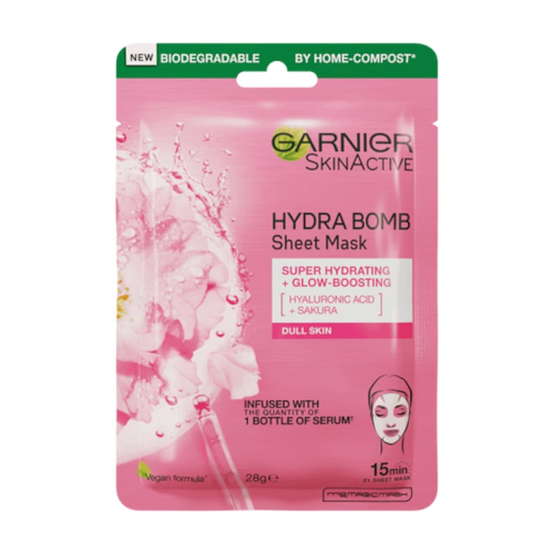 Buy Garnier Hydra Bomb Hyaluronic Acid + Sakura Sheet Mask 28g - MyDeal