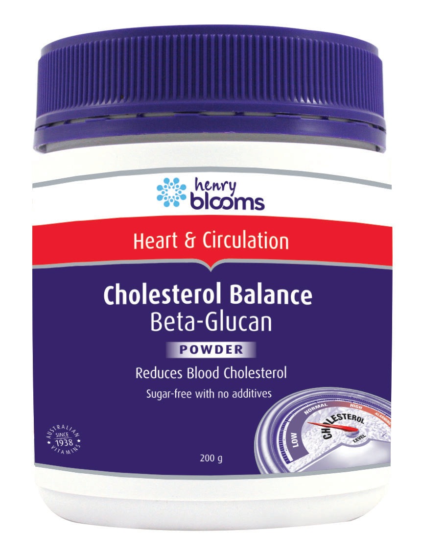 Henry Blooms Cholesterol Beta-Glucan Pwd 200G Australia