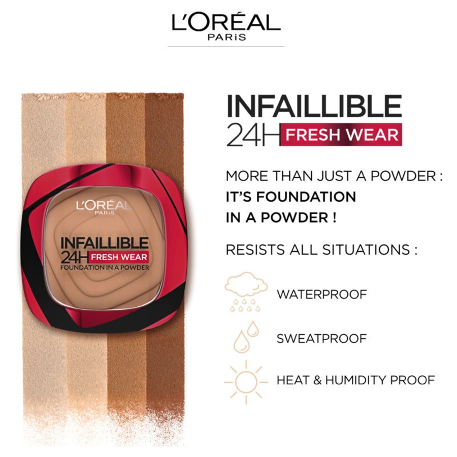 L'Oreal Paris Infallible 24hr Fresh Wear Powder Foundation - 20 Ivory