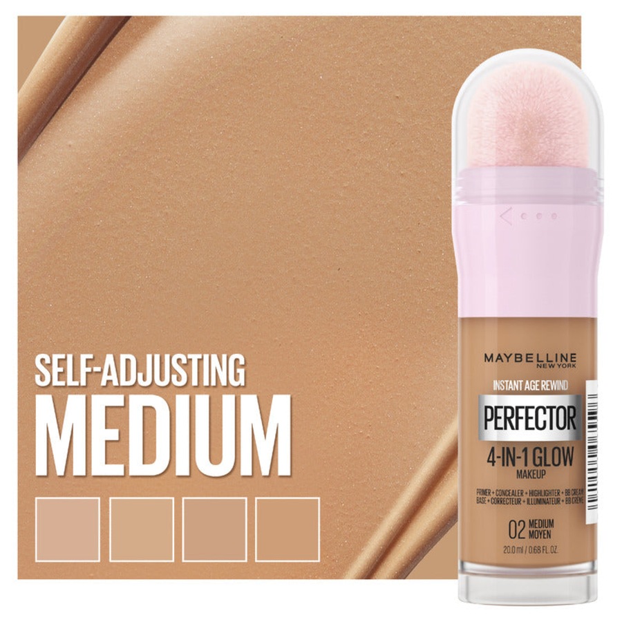 Maybelline Instant Perfector 4-In-1 Glow Foundation Makeup - 02 Medium