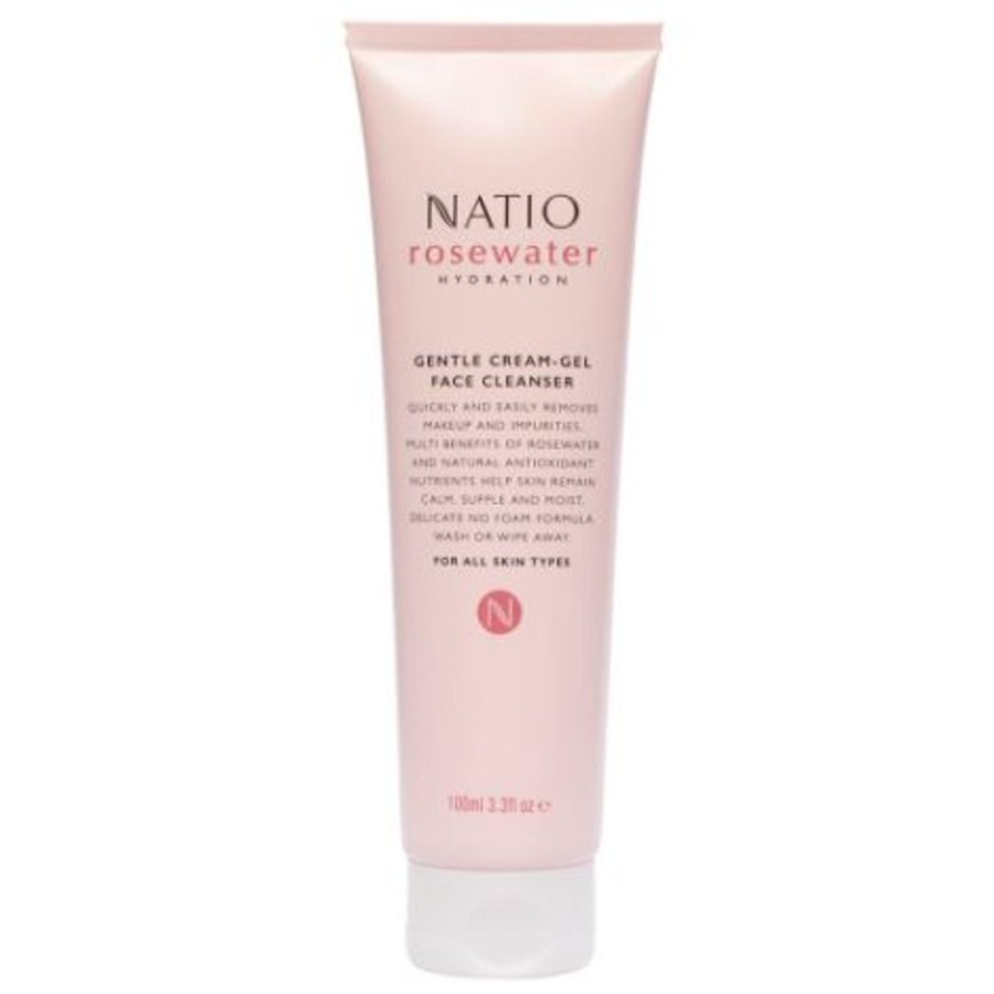 Natio Rosewater Hydration Gentle Cream-Gel Face Cleanser 100ml