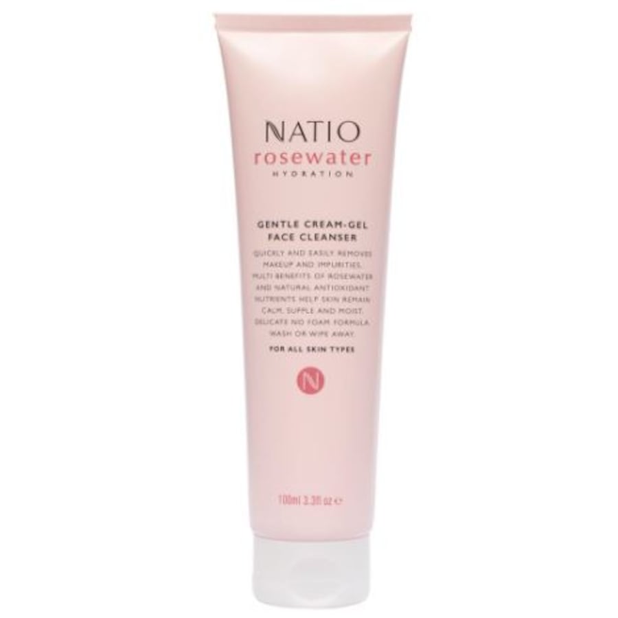 Natio Rosewater Hydration Gentle Cream-Gel Face Cleanser 100ml