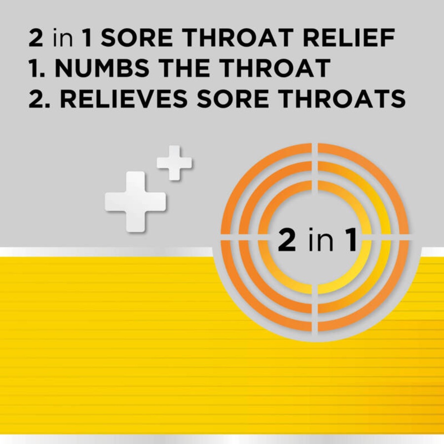 Strepsils Extra Honey & Lemon Fast Numbing Sore Throat Pain Relief with Anaesthetic Lozenges 36 Pack
