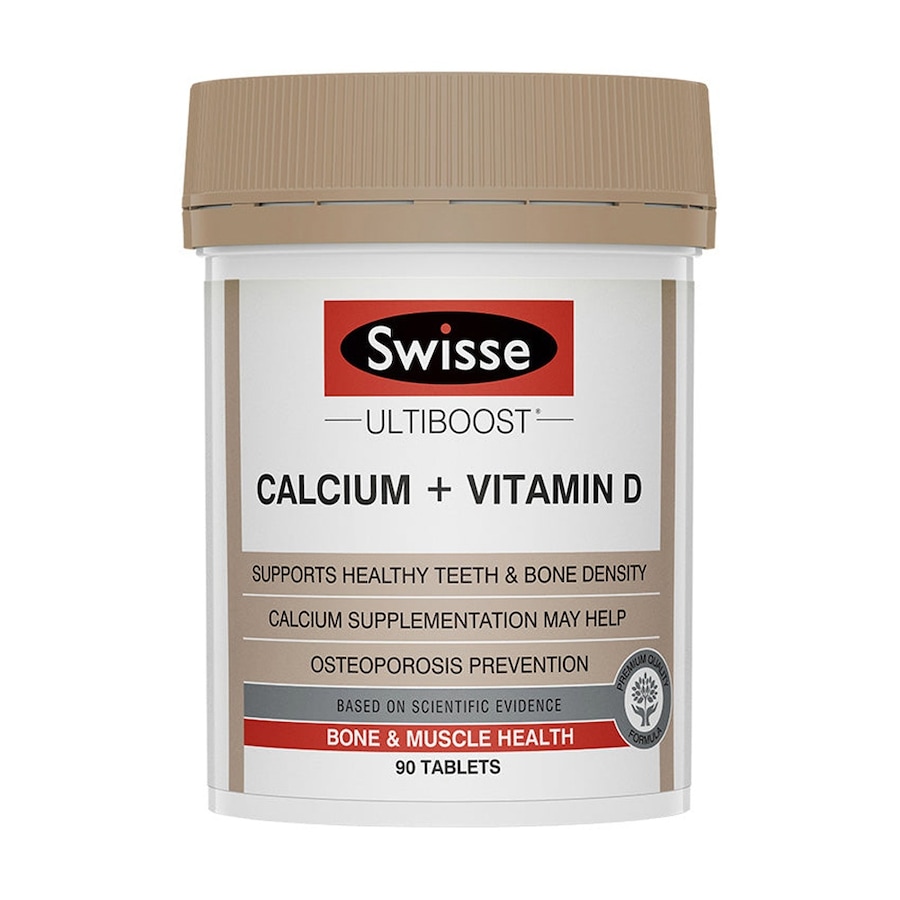 Swisse Ultiboost Calcium & Vitamin D Tablets For Bone/Teeth/Muscle Health Pack of 90