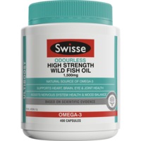 Swisse Ultiboost High Strength 1500Mg Odourless Fish Oil 400 Caps