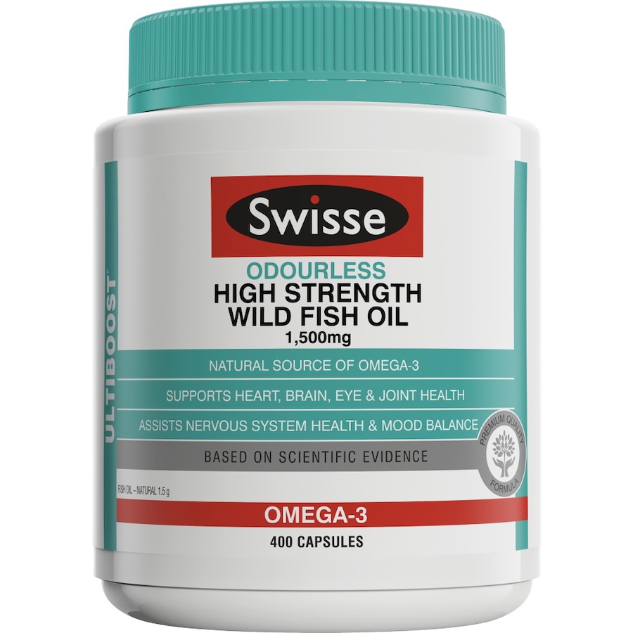 Swisse Ultiboost High Strength 1500Mg Odourless Fish Oil 400 Caps
