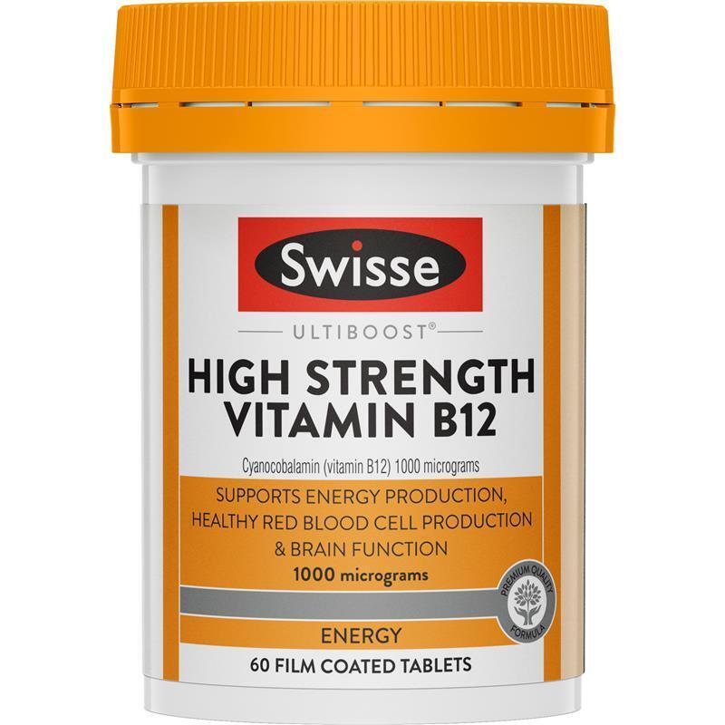 Swisse Ultiboost High Strength Vitamin B12 60 Tabs Australia