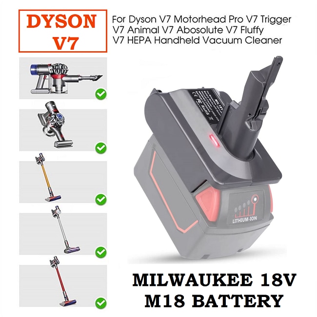 Dyson V7 Battery Adapter To Milwaukee M18 18V Li Ion Australia