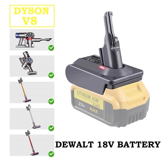 Dyson V8 Vacuum Battery Adapter To Dewalt 18V Li Ion Milwaukee Australia