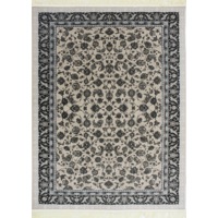 Zartosht 4819 Grey/ Black White Persian Traditional Rug