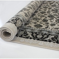 Zartosht 4819 Grey/ Black White Hallway Runner Traditional Rug
