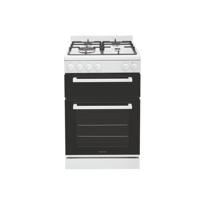 Buy Technika TFS54FCDGW 54cm White Gas Upright Cooker MyDeal