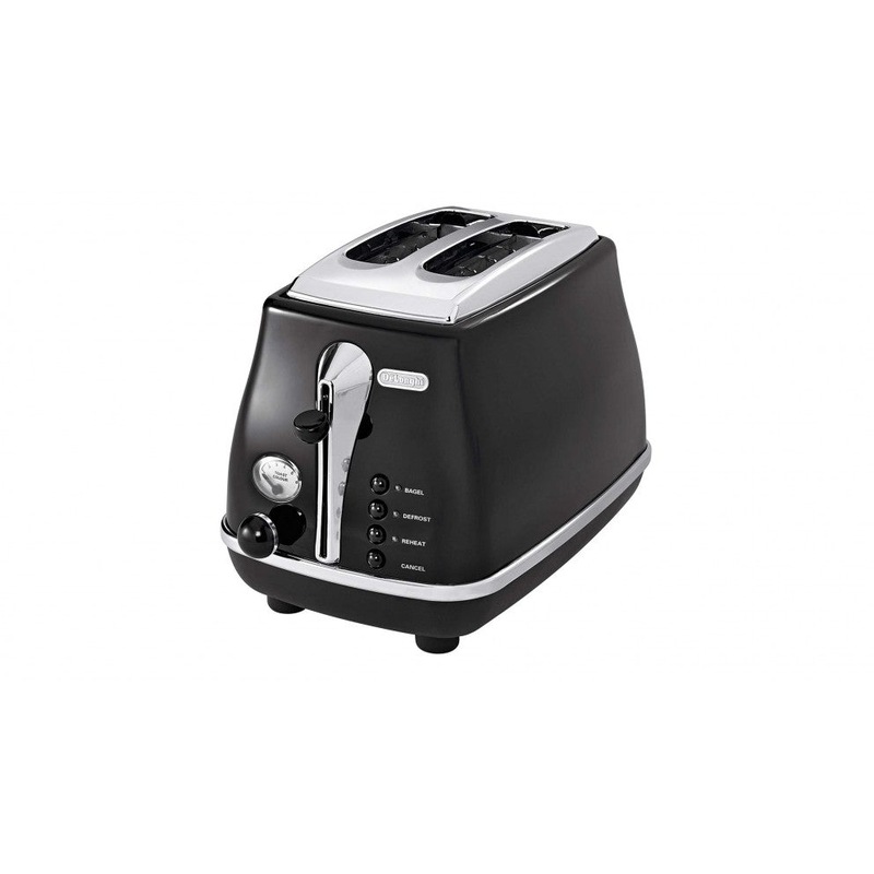 Buy DeLonghi Icona 2 Slice Toaster Black MyDeal