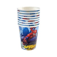 Marvel Spiderman Paper Cups 8 Pack 250ml