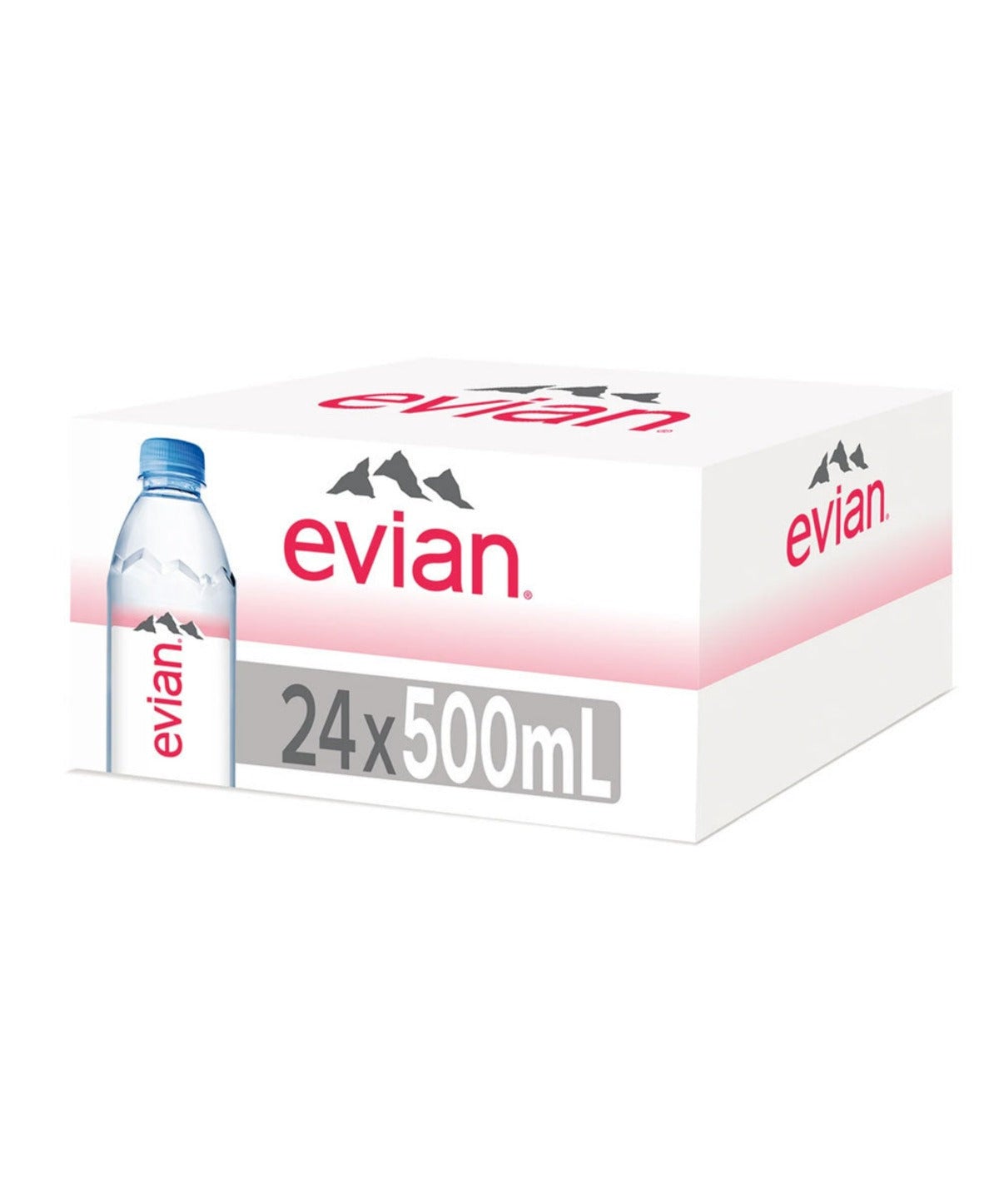 Evian Natural Mineral Water, 24 x 500ml Bottles