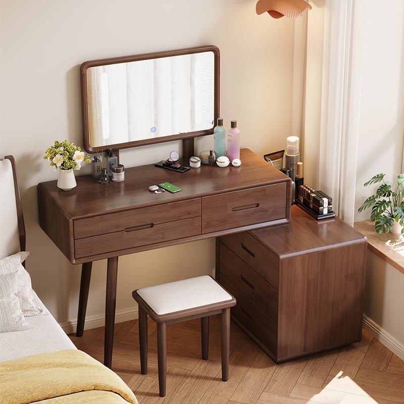 Buy Evaro 3Drawer Walnut Dressing Table with and Illuminated