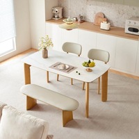 Selby Diningset /Ceramic Dining Table 140cm /160cm with Chairs & One Bench