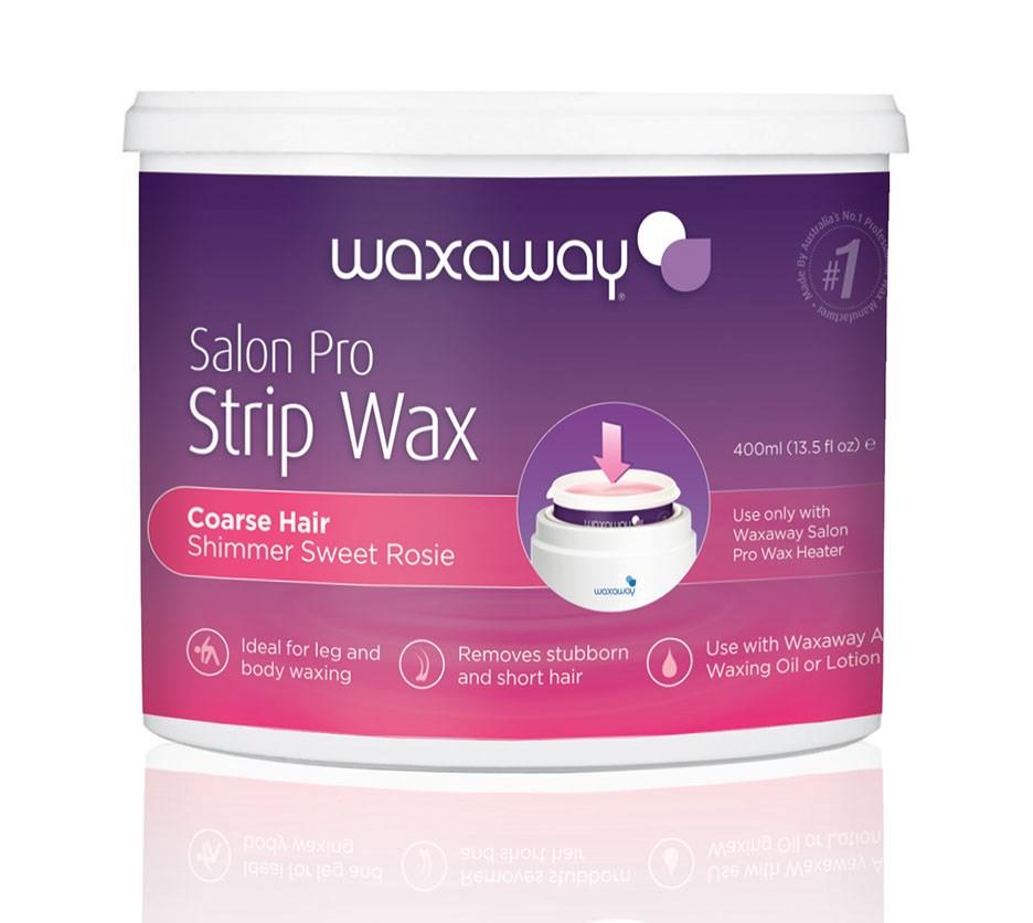 Waxaway Salon Pro Shimmer Sweet Rosie Strip Wax - 400ml