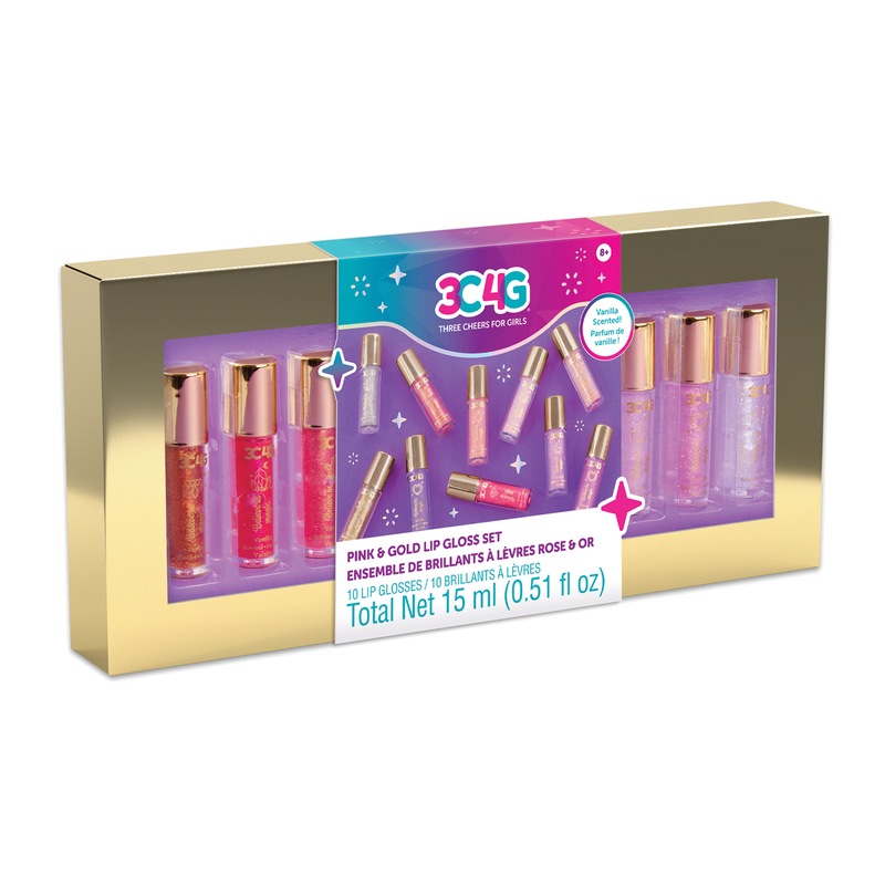 Buy 3C4G Pink & Gold Lip Gloss 10 Pack MyDeal