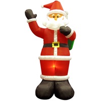 Giant Santa Holding Christmas Sack Illuminated Christmas Inflatable Display - 3m