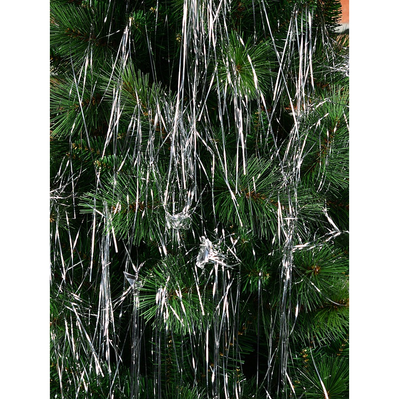 Buy Metallic Silver Christmas Tinsel Lametta Icicles 300 strands MyDeal