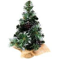 Morning Frost With Pine Cones Table Top Christmas Tree With 37 Tips - 30cm