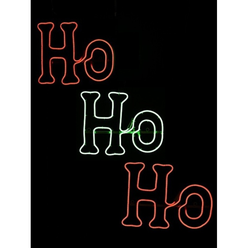 Buy Red & Green Ho Ho Ho Neon Christmas Light Display Silhouette 2.5m
