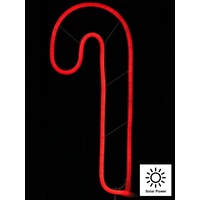 Red Neon Flex Candy Cane Solar Powered Christmas Path Light - 36cm