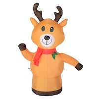 Standing Happy Reindeer Illuminated Christmas Inflatable Display - 1.2m