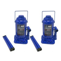 2PCS 20 Ton Hydraulic Bottle Jack w/ Safety Valve Car Van Truck Caravan 4WD Lift