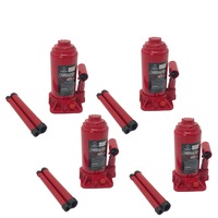 4x 10 Ton GS Hydraulic Bottle Jack w/Safety Valve Car Van Truck Caravan 4WD Lift