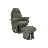 Vogue Feeding Glider Chair & Ottoman Boucle Sage