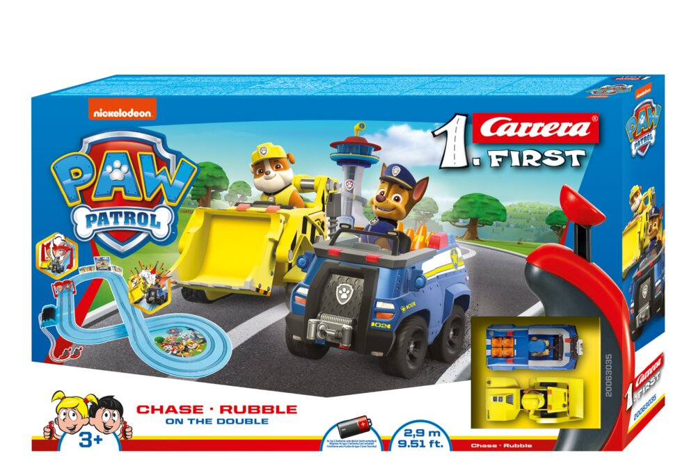 Carrera First Battery Set - Paw Patrol On the Double 2.9m Track