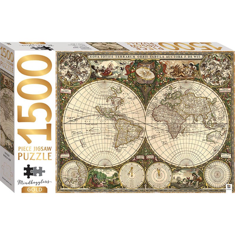 Buy Vintage World Map 1500pc - MyDeal