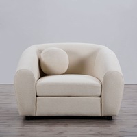 Louis Boucle Occasional Chair - Natural White